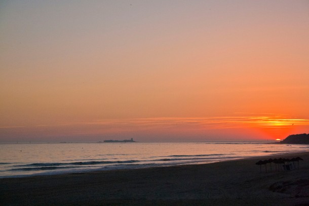 La Barrosa beach - sundown